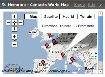 Displays the World Map of your contacts with Google Map !