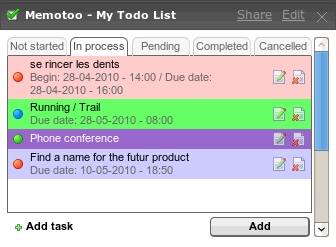 Access your tasks to do stored in Memotoo.com